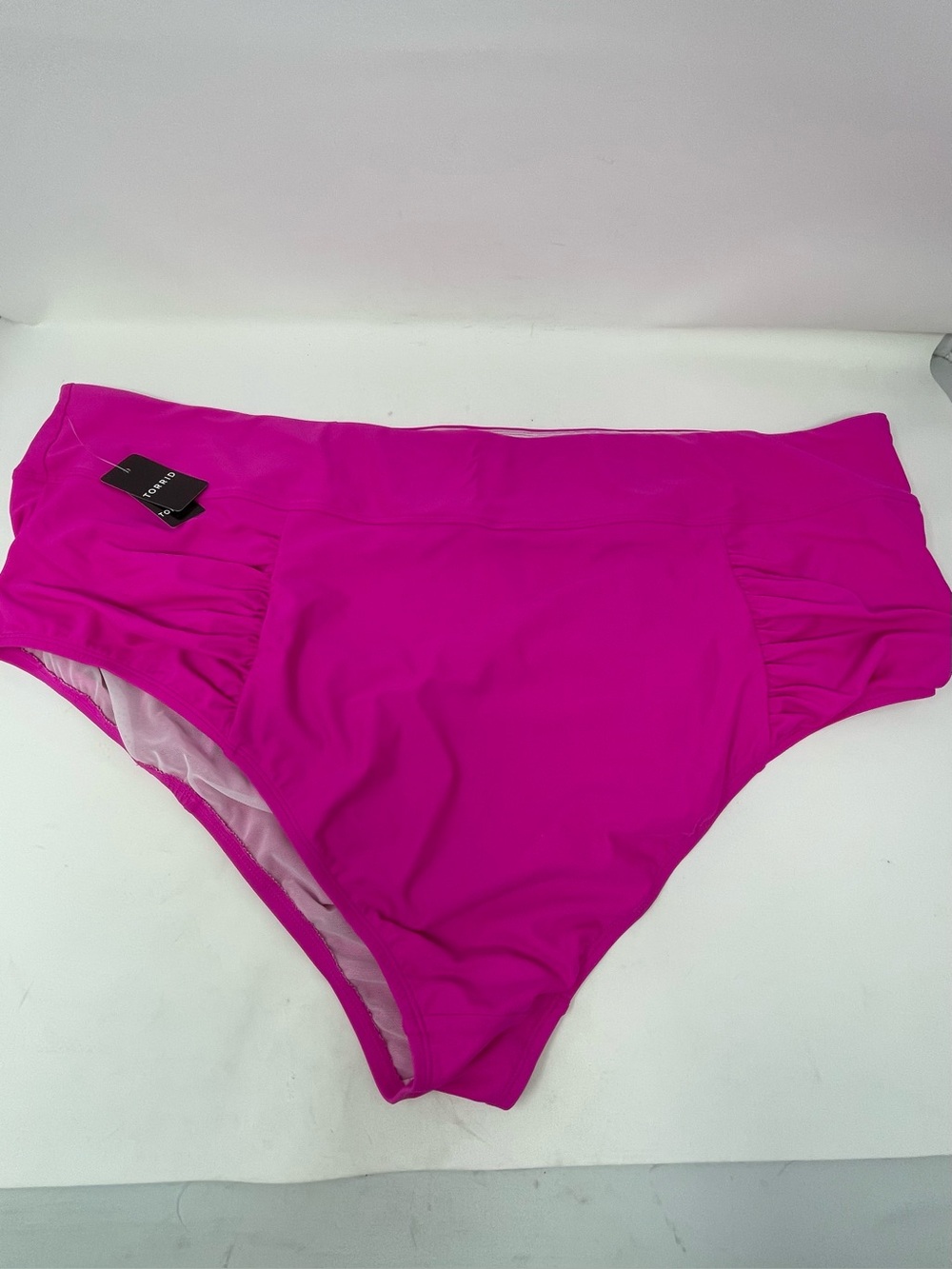 Torrid Size 5 Bright Hot Pink Mesh-Lined Swim Bottoms